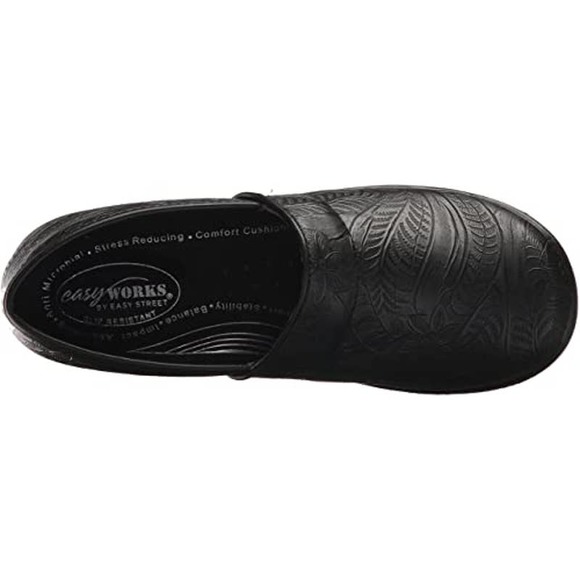 Easy Works Women's LYNDEE Health Care Professional Shoe, Black Emboss, 9 - Picture 6 of 6